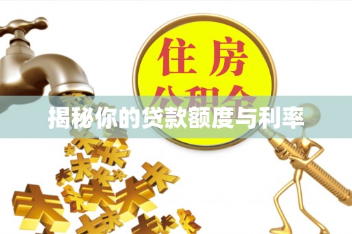 桦南揭秘你的贷款额度与利率